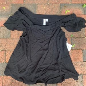 BP black off the shoulder flowy top